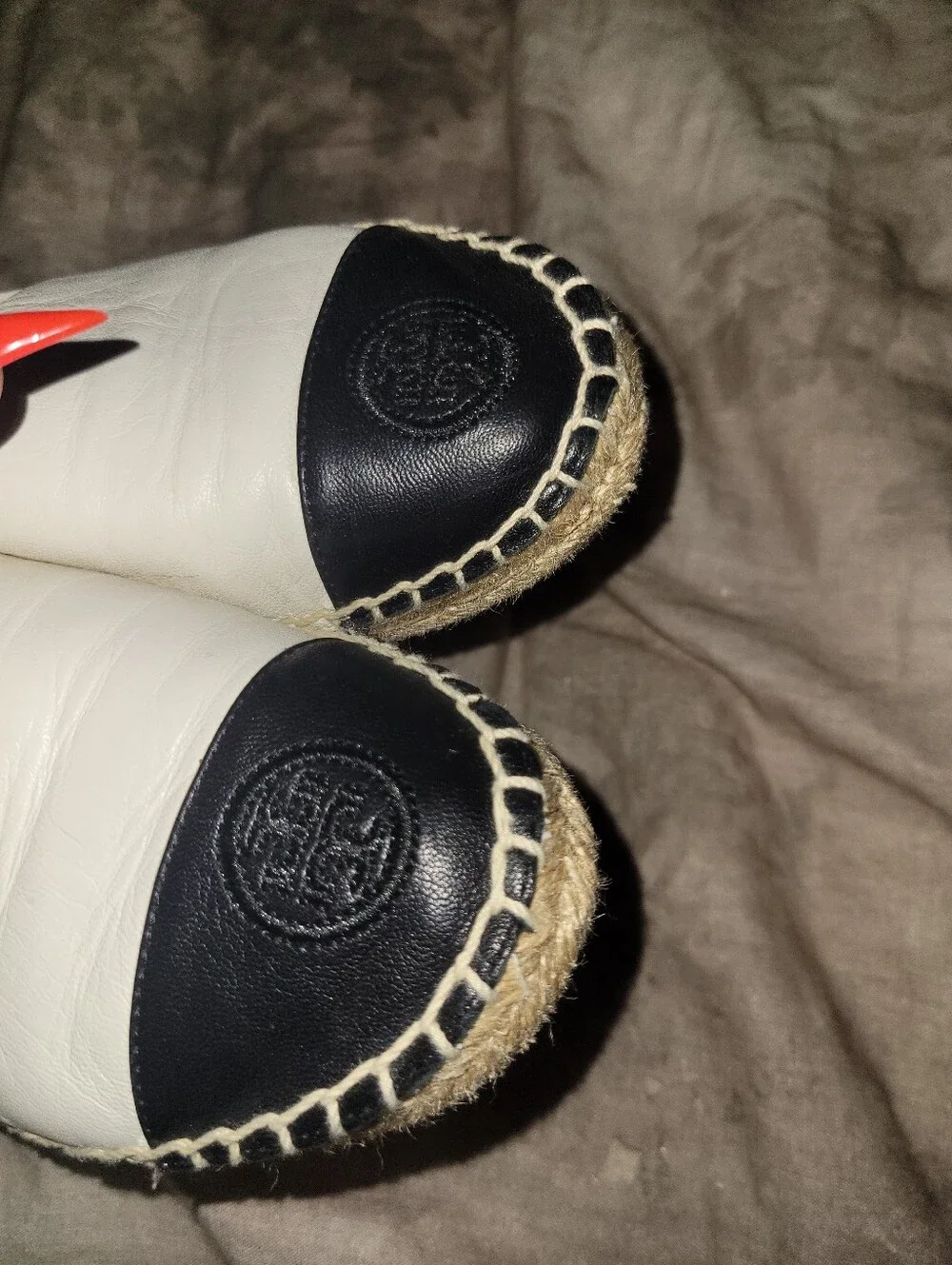 Tory Burch Colorblock Leather Toe Cap Espadrille Flats 6